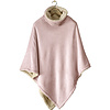 De Witte Lietaer Teddy Fleece Poncho Ganges - Vieux Rose -  86 x 86 cm - Polyester