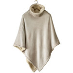De Witte Lietaer Teddy Fleece Poncho Ganges - Safari -  86 x 86 cm - Polyester