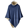 De Witte Lietaer Teddy Fleece Poncho Ganges - Royal Blue -  86 x 86 cm - Polyester