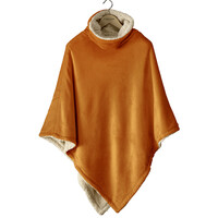 De Witte Lietaer Teddy Fleece Poncho Ganges - Copper - 86 x 86 cm - Polyester