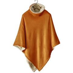 De Witte Lietaer Teddy Fleece Poncho Ganges - Copper - 86 x 86 cm - Polyester