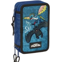 Hoe tem je een draak Gevuld etui Sky - 37 stuks - 19.5 x 12.5 x 5.5 cm - Polyester