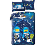 Lego Dekbedovertrek Space Explorers - 140 x 200 + 70 x 90 cm - Polyester