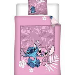 Disney Lilo & Stitch Dekbedovertrek Friends - 140 x 200 cm / 65 x 65 cm - Flanel