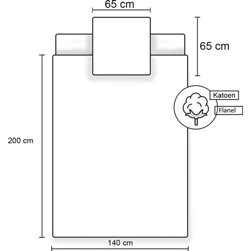 Bluey Dekbedovertrek Happy Home - 140 x 200 cm / 65 x 65 cm - Flanel