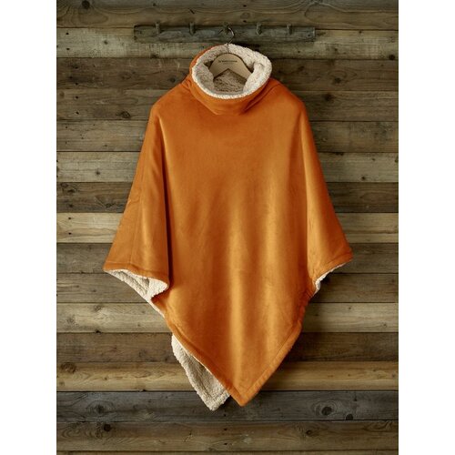 De Witte Lietaer Teddy Fleece Poncho Ganges - Copper -  86 x 86 cm - Polyester