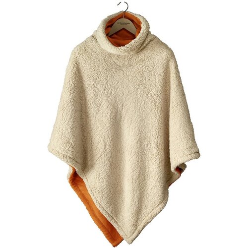 De Witte Lietaer Teddy Fleece Poncho Ganges - Copper -  86 x 86 cm - Polyester