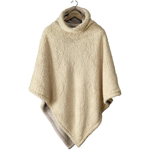 De Witte Lietaer Teddy Fleece Poncho Ganges - Safari -  86 x 86 cm - Polyester
