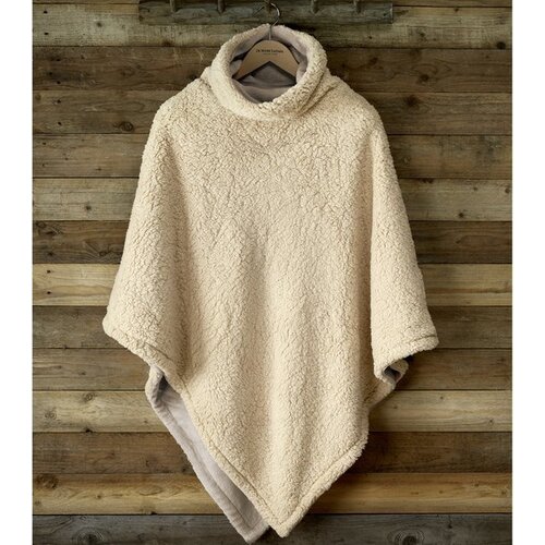 De Witte Lietaer Teddy Fleece Poncho Ganges - Safari -  86 x 86 cm - Polyester