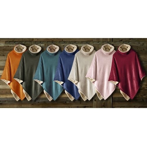 De Witte Lietaer Teddy Fleece Poncho Ganges - Safari -  86 x 86 cm - Polyester