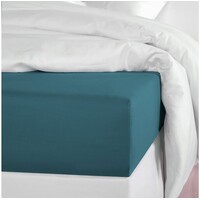 De Witte Lietaer Hoeslaken Olivia Lake Green - Katoen Satijn