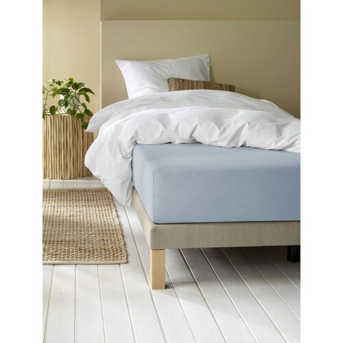 De Witte Lietaer Hoeslaken Elena Stone Blue - Katoen Jersey