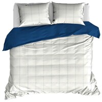 De Witte Lietaer Dekbedovertrek Juul Blue Indigo - Katoen Flanel