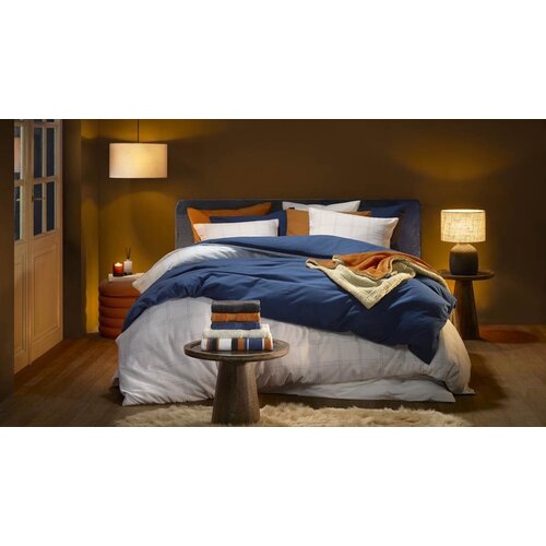 De Witte Lietaer Dekbedovertrek Juul Blue Indigo - Katoen Flanel