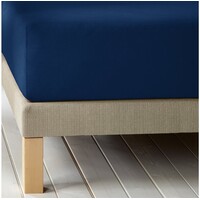 De Witte Lietaer Hoeslaken Laurence Blue Indigo - Katoen Flanel