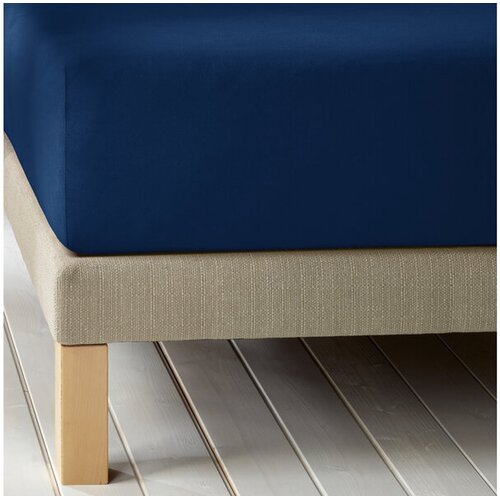 De Witte Lietaer Hoeslaken Laurence Blue Indigo - Katoen Flanel