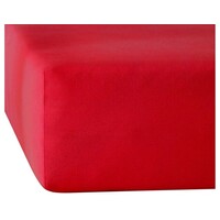 De Witte Lietaer Hoeslaken Elena Deep Red -  Katoen Jersey