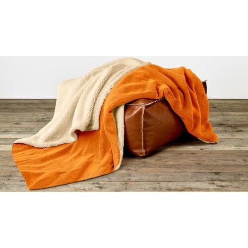 De Witte Lietaer Teddy Fleece Plaid Laya - Copper - Polyester