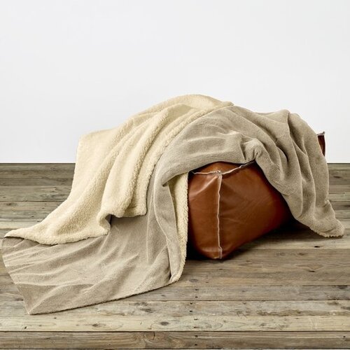 De Witte Lietaer Teddy Fleece Plaid Laya - Safari - Polyester