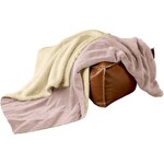 De Witte Lietaer Teddy Fleece Plaid Laya - Vieux Rose - Polyester