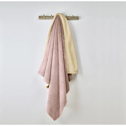 De Witte Lietaer Teddy Fleece Plaid Laya - Vieux Rose - Polyester