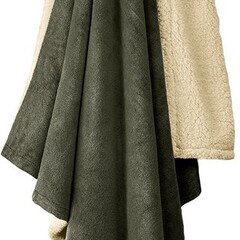 De Witte Lietaer Teddy Fleece Plaid Laya - Khaki - Polyester