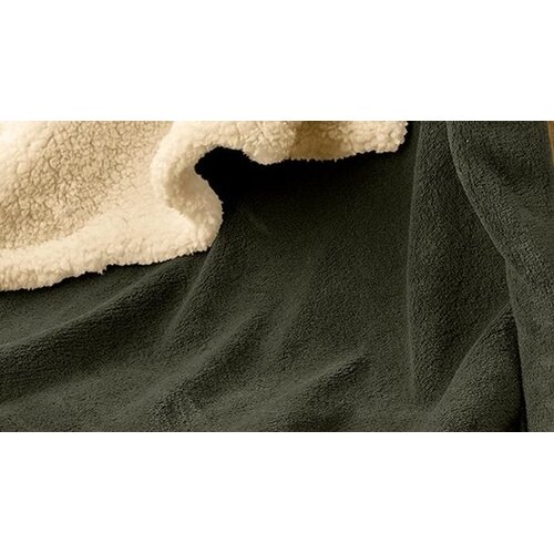 De Witte Lietaer Teddy Fleece Plaid Laya - Khaki - Polyester