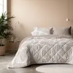 Sleeptime Lazy Dekbed Drifty Zand/Grijs - Met Kussensloop/Kussenslopen