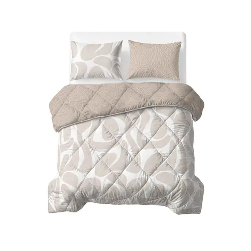 Sleeptime Lazy Dekbed Drifty Zand/Grijs - Met Kussensloop/Kussenslopen