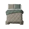 Sleeptime Lazy Dekbed Uni Groen/Taupe - Met Kussensloop/Kussenslopen