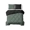 Sleeptime Lazy Dekbed Uni Groen/Zwart - Met Kussensloop/Kussenslopen