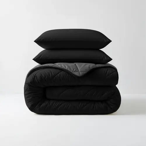 Sleeptime Lazy Dekbed Diamond Zwart / Antraciet - Met Kussensloop/Kussenslopen