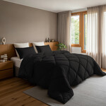 Sleeptime Lazy Dekbed Diamond Zwart - Met Kussensloop/Kussenslopen