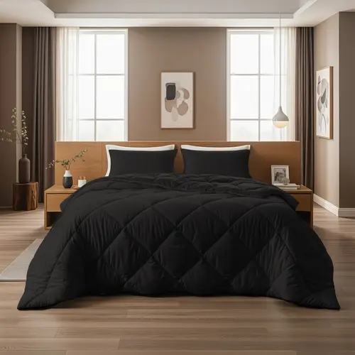 Sleeptime Lazy Dekbed Diamond Zwart - Met Kussensloop/Kussenslopen