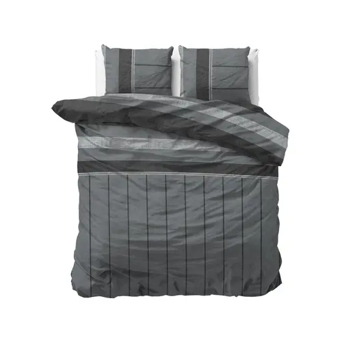 Sleeptime Dekbedovertrek Flanel Kees Antraciet