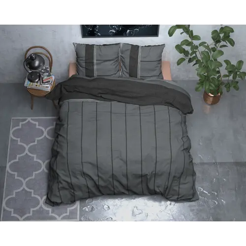 Sleeptime Dekbedovertrek Flanel Kees Antraciet