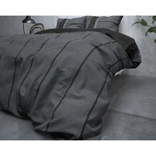 Sleeptime Dekbedovertrek Flanel Kees Antraciet