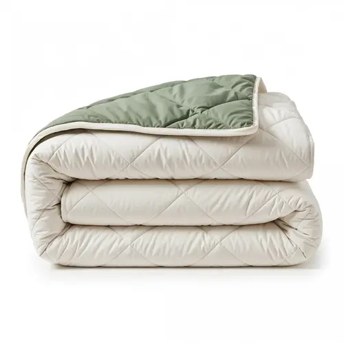 Sleeptime Lazy Dekbed Diamond Crème/Groen + inclusief kussensloop/kussenslopen