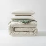 Sleeptime Lazy Dekbed Diamond Crème/Groen + inclusief kussensloop/kussenslopen