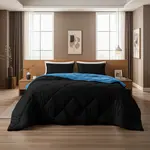 Sleeptime Lazy Dekbed Diamond Zwart / Zee Blauw + inclusief kussensloop/kussenslopen