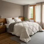 Sleeptime Lazy Dekbed Diamond Crème/Kaki  + inclusief kussensloop/kussenslopen