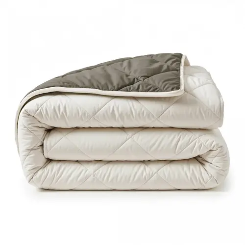 Sleeptime Lazy Dekbed Diamond Crème/Kaki  + inclusief kussensloop/kussenslopen