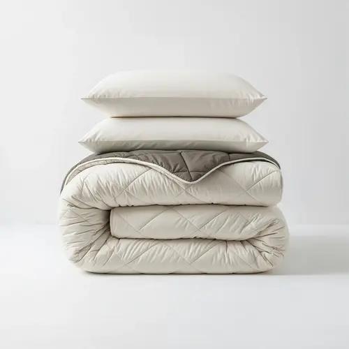 Sleeptime Lazy Dekbed Diamond Crème/Kaki  + inclusief kussensloop/kussenslopen