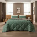 Sleeptime Lazy Dekbed Diamond Groen/Kaki  + inclusief kussensloop/kussenslopen