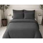 Sleeptime Lazy Dekbed Mousseline Antraciet  + inclusief kussensloop/kussenslopen