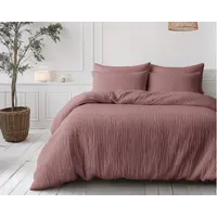 Sleeptime Lazy Dekbed Mousseline Oud roze  + inclusief kussensloop/kussenslopen