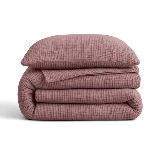 Sleeptime Lazy Dekbed Mousseline Oud roze  + inclusief kussensloop/kussenslopen