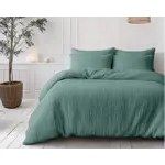Sleeptime Lazy Dekbed Mousseline Groen  + inclusief kussensloop/kussenslopen