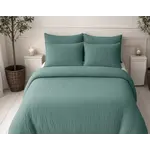 Sleeptime Lazy Dekbed Mousseline Groen  + inclusief kussensloop/kussenslopen