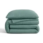 Sleeptime Lazy Dekbed Mousseline Groen  + inclusief kussensloop/kussenslopen